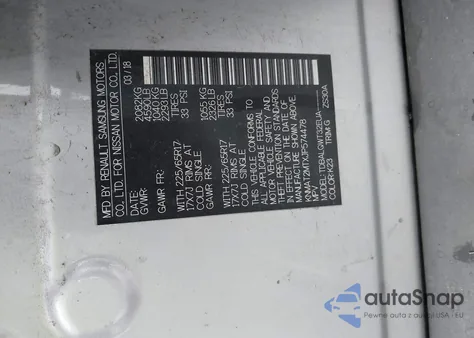 2018 Nissan Rogue Sv from USA, damaged, VIN KNMAT2MTXJP574478